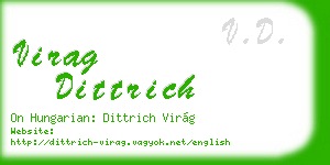 virag dittrich business card