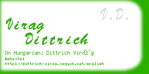 virag dittrich business card